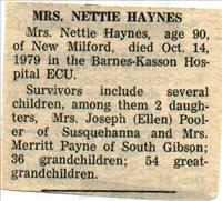 Haynes, Nettie